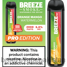 Breeze Vape Pakistan - Breeze Pro 2000 پف VVFPL19 نارنجی آم تربوز